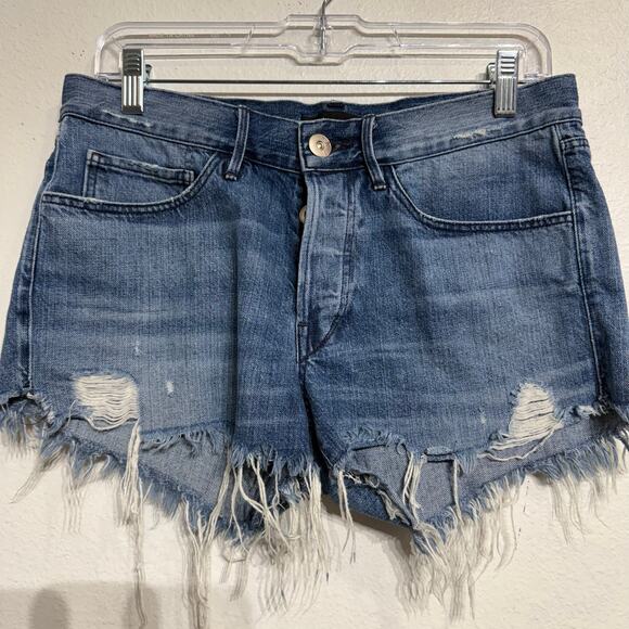 3x1 NYC Cut Off Denim Distress Shorts Sz 25 - Picture 3 of 13